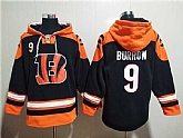 Cincinnati Bengals #9 Joe Burrow Orange Black Ageless Must-Have Lace-Up Pullover Hoodie,baseball caps,new era cap wholesale,wholesale hats